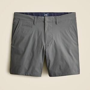 JCrew 7” Tech Short Flat Front Grey Size 34